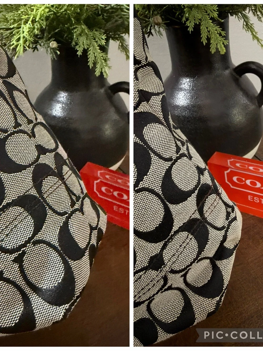 Coach Hampton Signature Monogram Shoulder Bag & Wallet